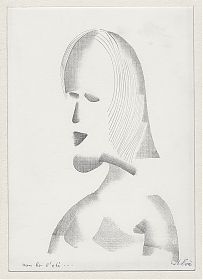 Mark Noe (1919-1977) : Junges Mädchen/Federzeichnung, 1970 -  Kunsthandel Steutzger / Buch am Buchrain & Wasserburg am Inn