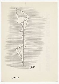 Mark Noe (1919-1977) : Spitze (Tänzerin) / Zeichnung - Kunsthandel Steutzger / Buch am Buchrain & Wasserburg am Inn