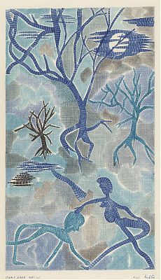 Mark Noe (1919-1977) : "Mond über Macao" - Kugelschreiber-Zeichnung - Kunsthandel Steutzger / Buch am Buchrain & Wasserburg am Inn
