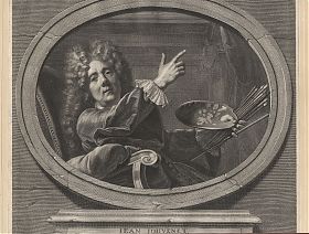 Portrait: Jean Jouvenet (*1644): Antoine Trouvain nach Jean-Baptiste Jouvenet. - Kupferstich 1707 - Antiquariat Joseph Steutzger / Wasserburg am Inn / Buch am Buchrain