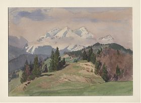 Carl Kessler (*1876) : Am Hirzeneck/bei Klais - Aquarell - Joseph Steutzger / Antiquariat & Kunsthandel / Buch am Buchrain & Wasserburg am Inn