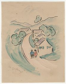 Otto Geigenberger : Ländliche Idylle - Farblithographie/Zinkographie - Antiquariat Joseph Steutzger - Wasserburg am Inn & Buch am Buchrain