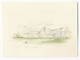 Ernst Arnold Bauer : Neue Universitätsbibliothek Eichstätt - Farbstifte, 1989 - Joseph Steutzger / Antiquariat / Buch am Buchrain & Wasserburg am Inn