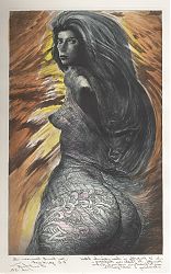 Ernst Fuchs (1930 Wien-2015) : Po Molly. - Farbradierung, nummeriert/signiert - Joseph Steutzger / Buch am Buchrain & Wasserburg am Inn