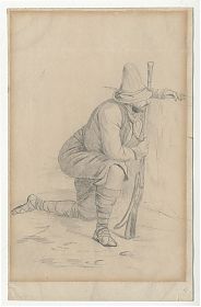 Anonymus : Gebirgsschütze/Bleistiftstudie, um 1900 - Antiquariat Joseph Steutzger / Buch am Buchrain & Wasserburg am Inn