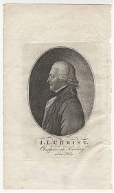 Porträt : Johann Ludwig Christ : Oberpfarrer in Kronberg an der Höhe (Kronberg im Taunus).  - Kupferstich von C. Müller, um 1800/1801 - Antiquariat Joseph Steutzger / Buch am Buchrain & Wasserburg am In