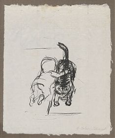 Gretel Loher-Schmeck (1907 Augsburg - Frotzhofen/Anzing - Ebersberg 2003) : Kind & Katze. - Kunsthandel Joseph Steutzger - Wasserburg am Inn & Buch am Buchrain