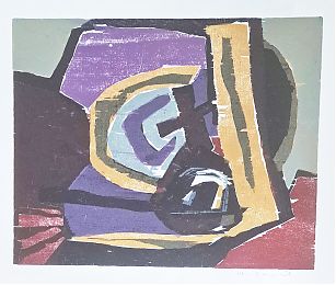 Ute Zaumseil (*1955) : Komposition. - Farbholschnitt, 1993/94 - Antiquariat Joseph Steuzger / Wasserburg am Inn & Buch am Buchrain